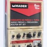 Conjunto de Fresas, Para Tupia, 12UN, 8mm refª 63440 MADER Conjunto de Fresas, Para Tupia, 12UN, 8mm refª 63440 MADER