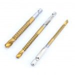 Broca Escalonada + Broca Corte Lateral, Titânio, 7un refª 63429 MADER Broca Escalonada + Broca Corte Lateral, Titânio, 7un refª 63429 MADER