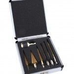 Broca Escalonada + Broca Corte Lateral, Titânio, 7un refª 63429 MADER Broca Escalonada + Broca Corte Lateral, Titânio, 7un refª 63429 MADER