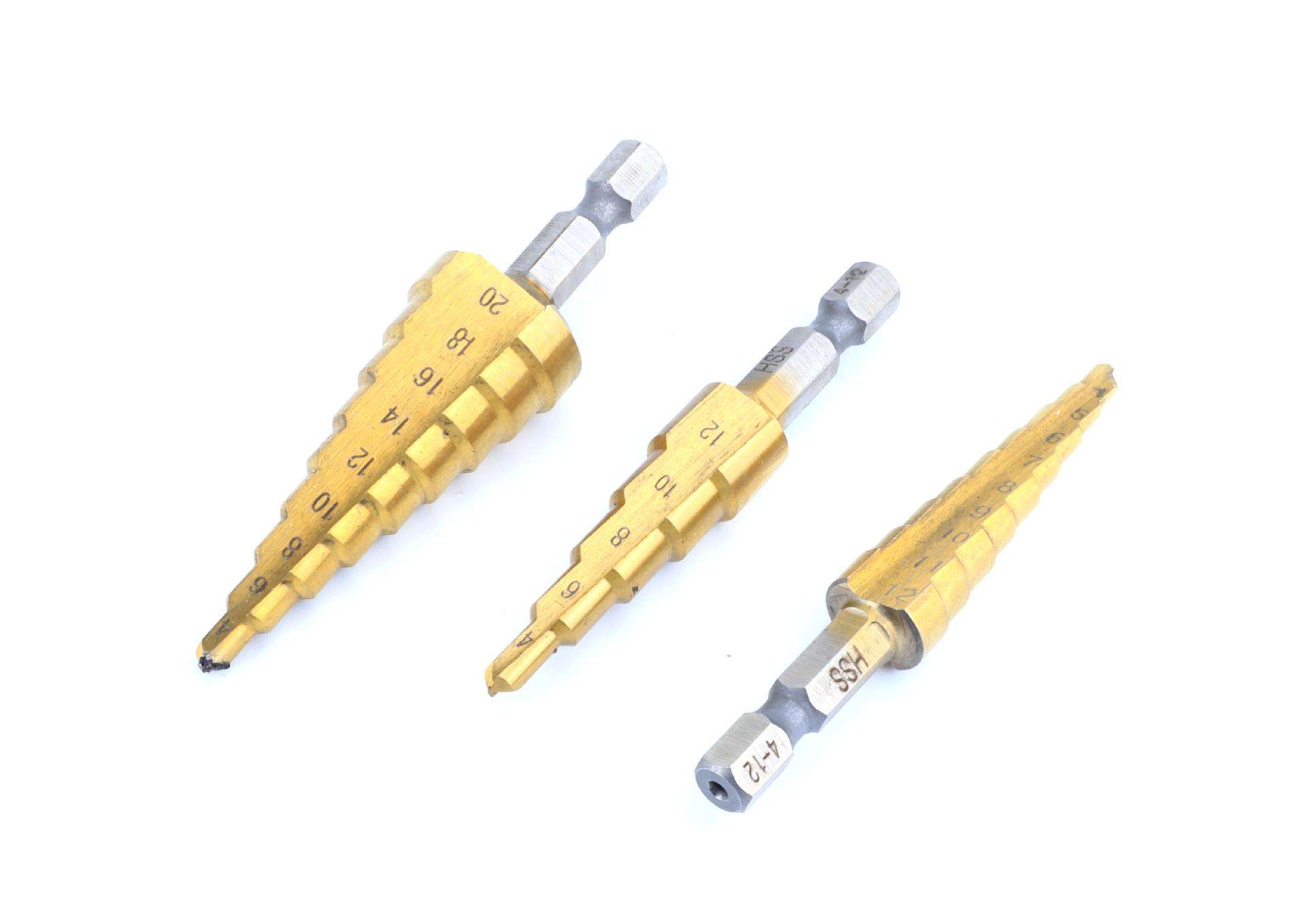 Broca Escalonada + Broca Corte Lateral, Titânio, 7un refª 63429 MADER