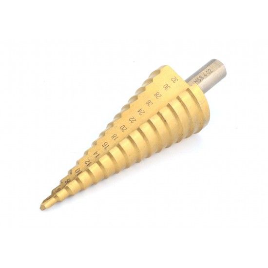 Broca Escalonada, Titânio, 4 - 32mm refª 63428 MADER Broca Escalonada, Titânio, 4 - 32mm refª 63428 MADER