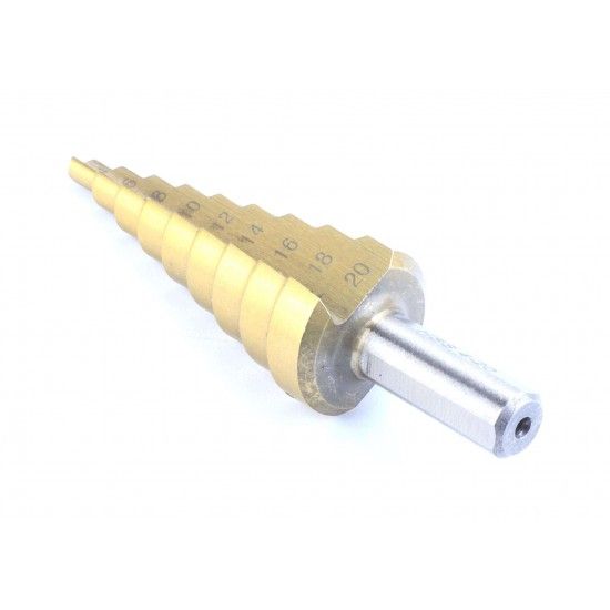 Broca Escalonada, Titânio, 4 - 20mm refª 63427 MADER Broca Escalonada, Titânio, 4 - 20mm refª 63427 MADER