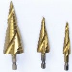 Broca Escalonada, Titânio, para Metais, 3Un refª 63424 MADER Broca Escalonada, Titânio, para Metais, 3Un refª 63424 MADER