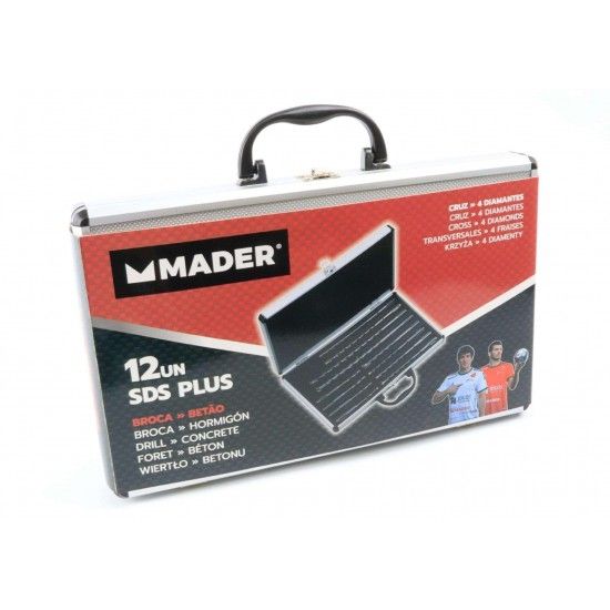Broca para Betão, SDS Plus, 12un refª 63407 MADER Broca para Betão, SDS Plus, 12un refª 63407 MADER