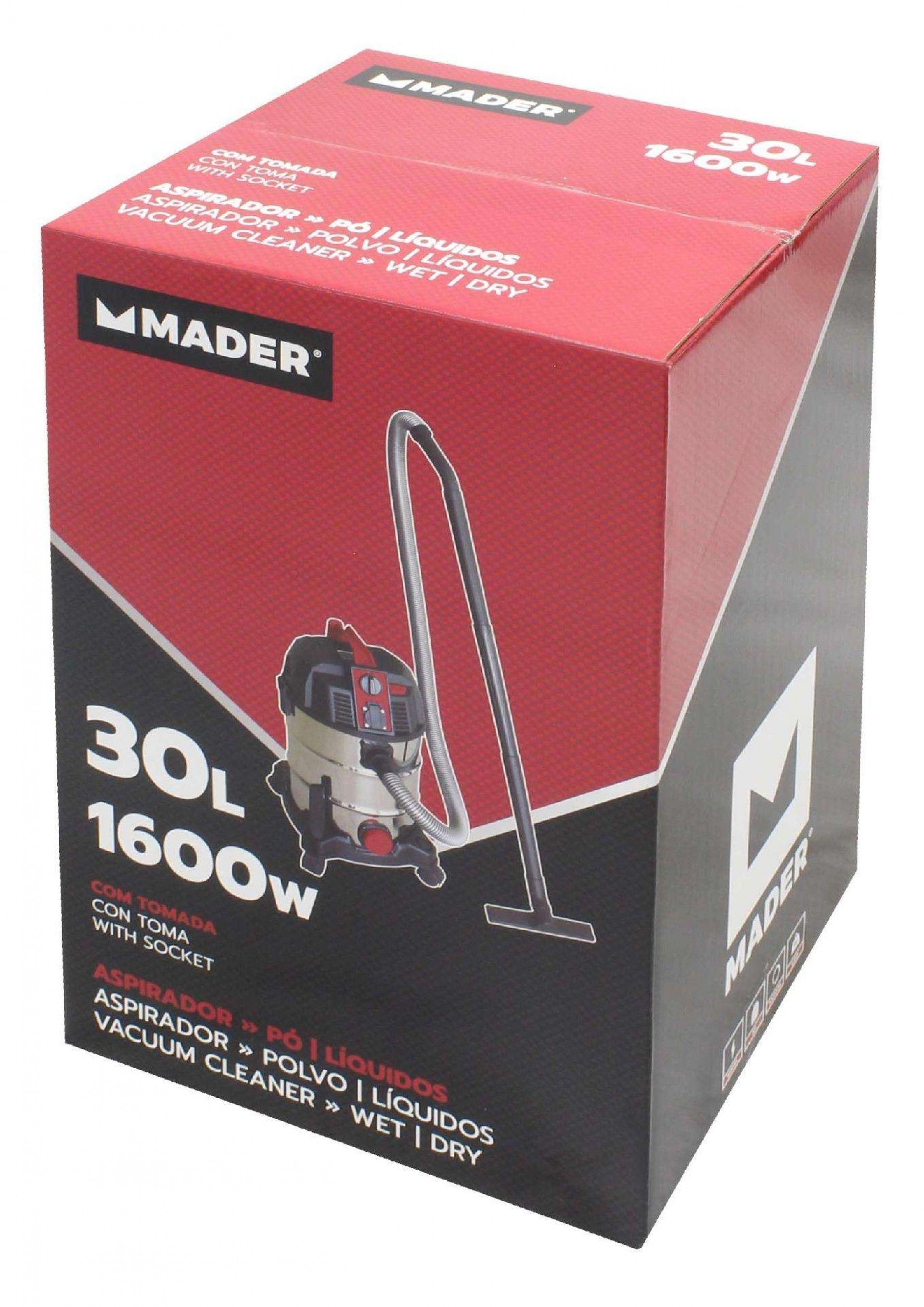 Aspirador Pó / Líquidos, 30L, 1600W refª 63344 (substitui 63352) MADER