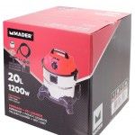 Aspirador P/Lquidos, Inox, 1200W, 20L ref 63349 MADER