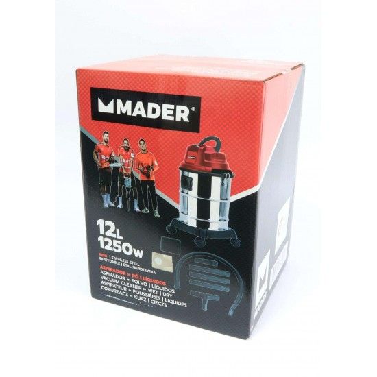 Aspirador P / Lquidos, 12L, 1250W ref 63348 MADER