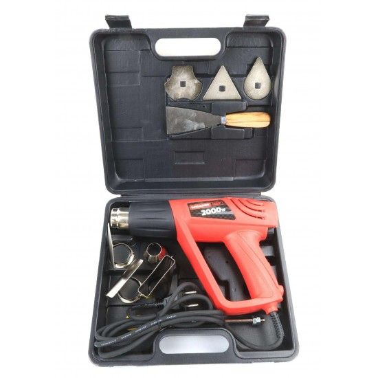 Pistola de Ar Quente com Acessórios, 2000W refª 63276 MADER Pistola de Ar Quente com Acessórios, 2000W refª 63276 MADER