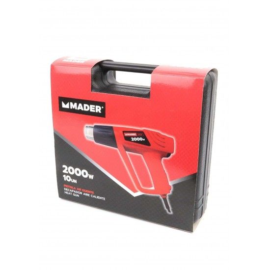 Pistola de Ar Quente com Acessórios, 2000W refª 63276 MADER Pistola de Ar Quente com Acessórios, 2000W refª 63276 MADER