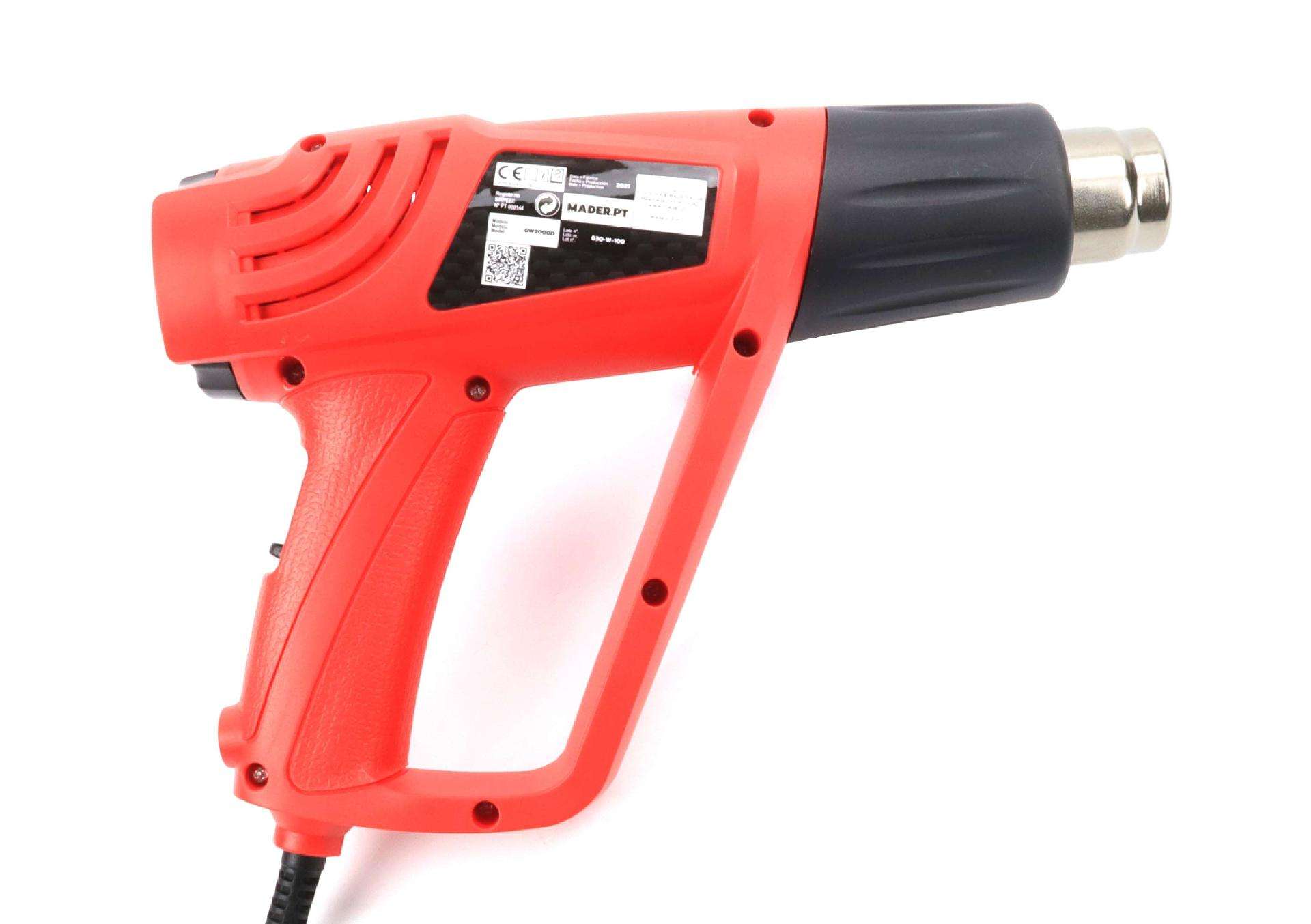Pistola de Ar Quente com Acessórios, 2000W refª 63276 MADER