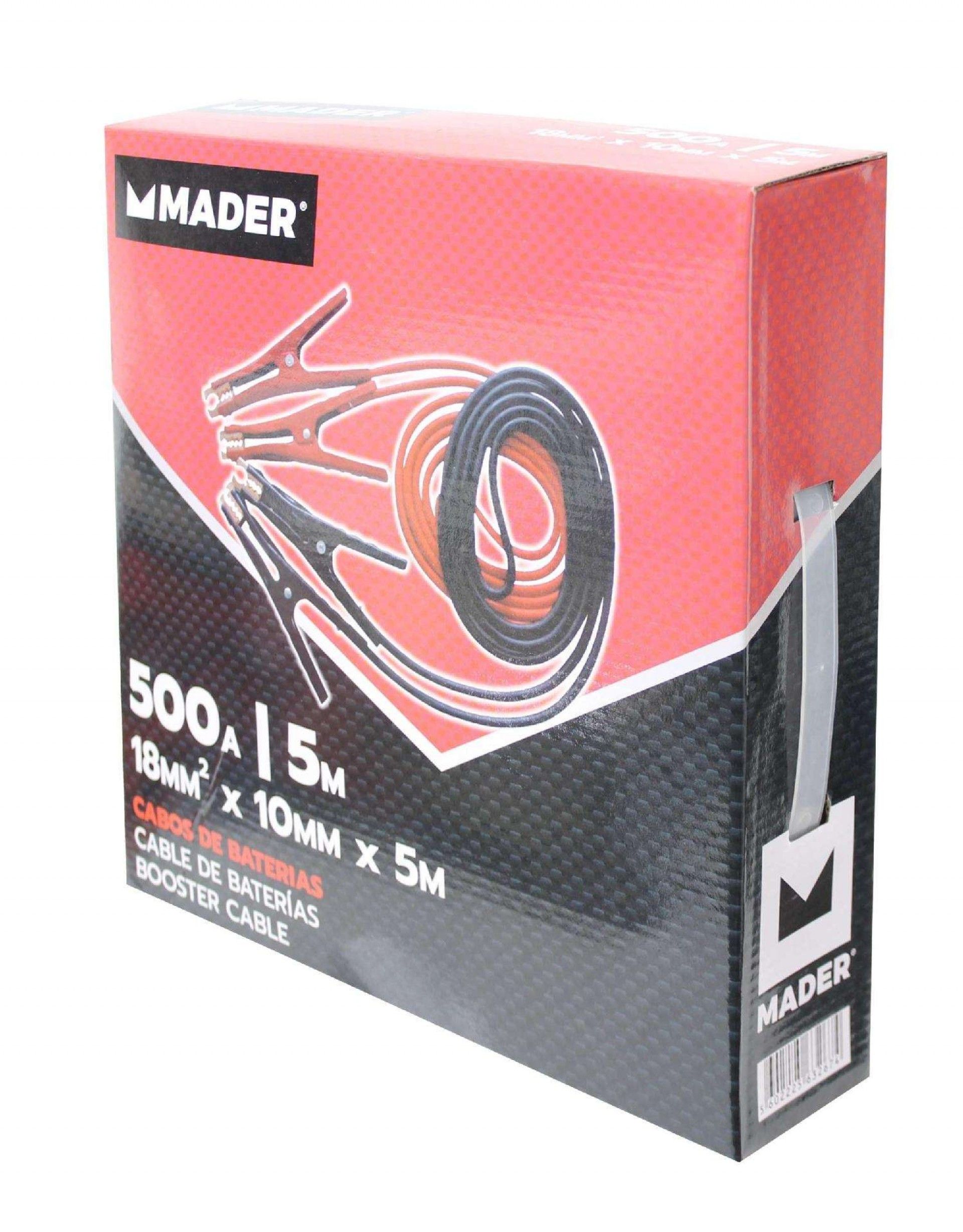 Cabos de Bateria, 500A, 5m, 18mm2x10mm refª 63267 MADER