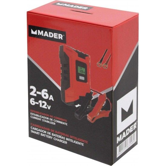 Carregador de Baterias Inteligente, 2-6A, 6-12V ref 63246 MADER