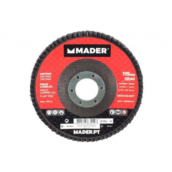 Disco Lamelas, Zircnio, 115mm, GR40 ref 63240 MADER