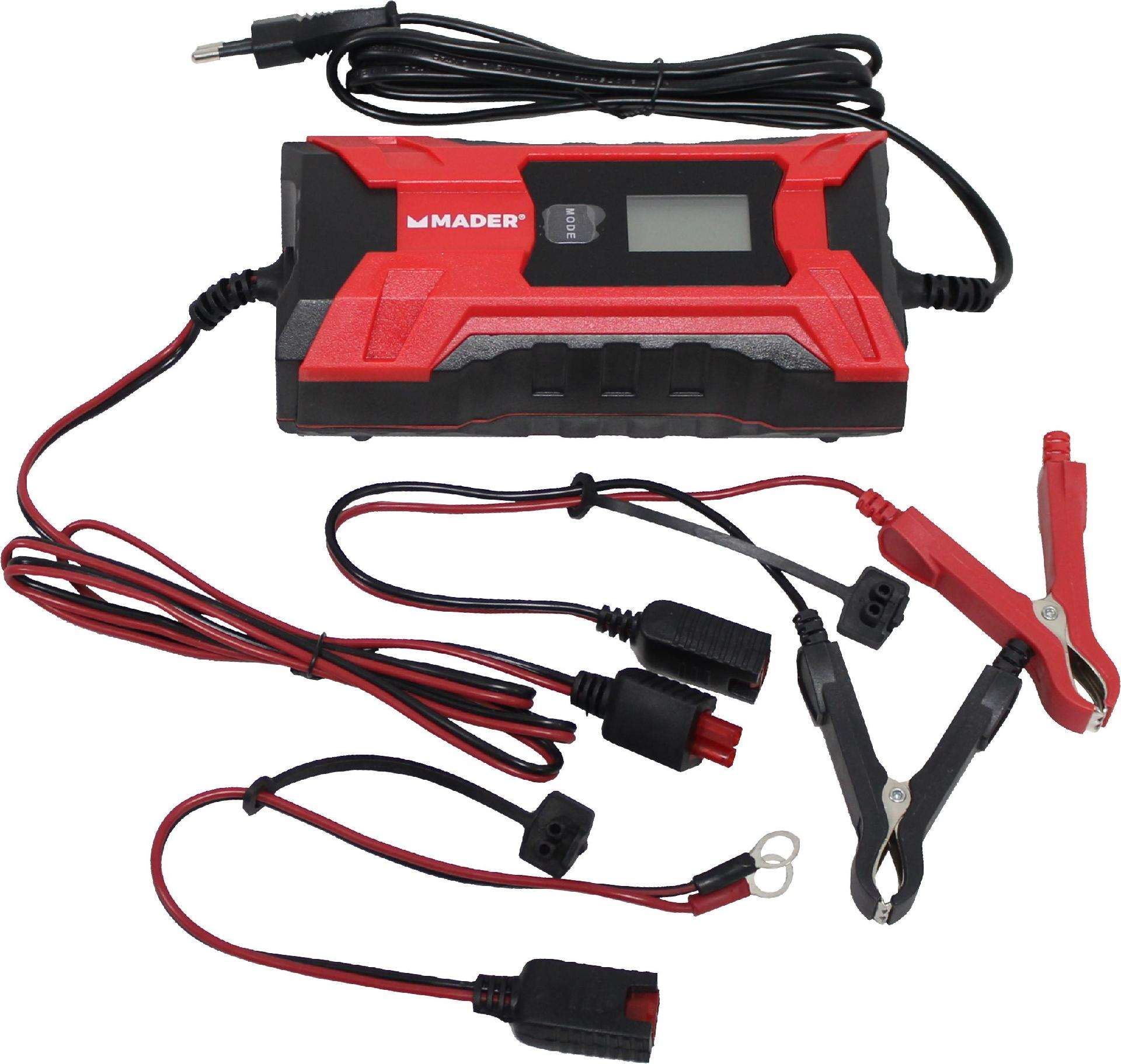 Carregador de Baterias Inteligente, 2-4A, 6-12V refª 63245 MADER