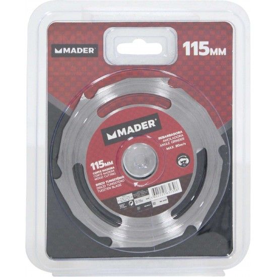 Disco Tungstnio, Corte Madeira para Rebarbadora, 115mm  ref 63230 MADER