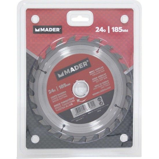 Disco Tungst�nio, Corte Madeira, 185mm, 24D ref� 63231 MADER