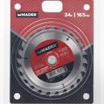 Disco Tungsténio, Corte Madeira, 165mm, 24D refª 63228 MADER Disco Tungsténio, Corte Madeira, 165mm, 24D refª 63228 MADER