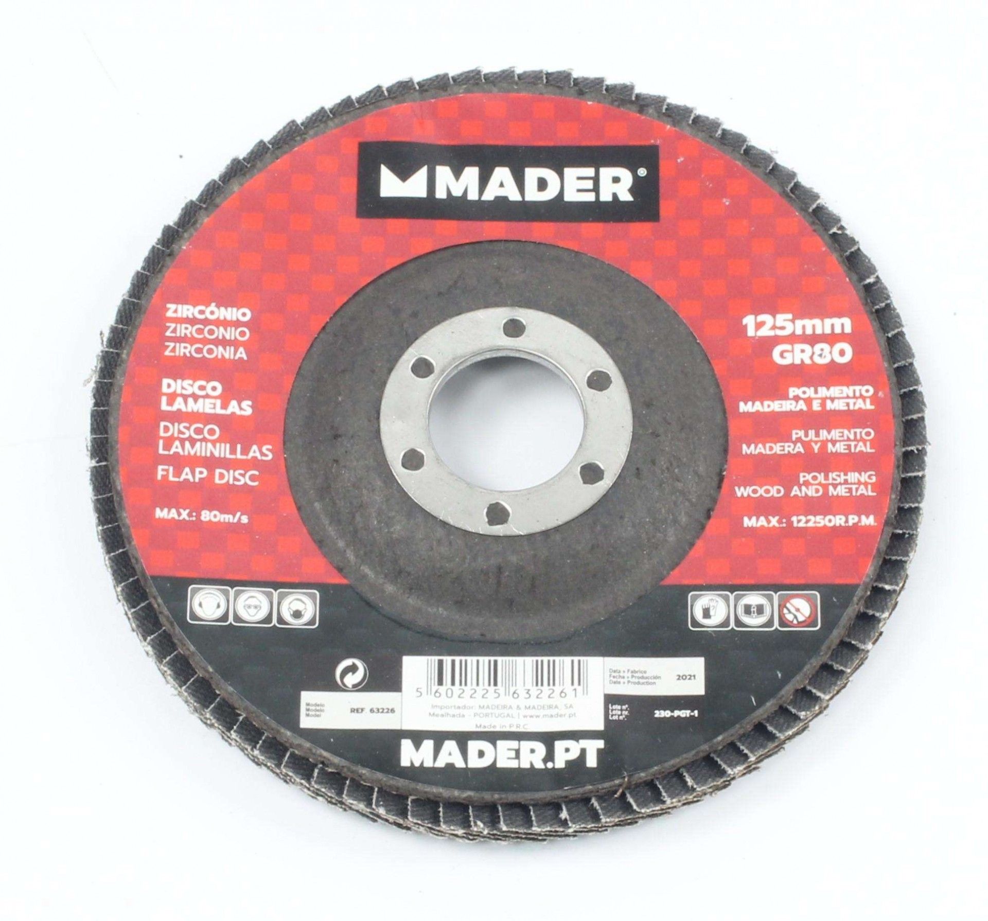 Disco Lamelas, Zircónio, 125mm, GR80 refª 63226 MADER