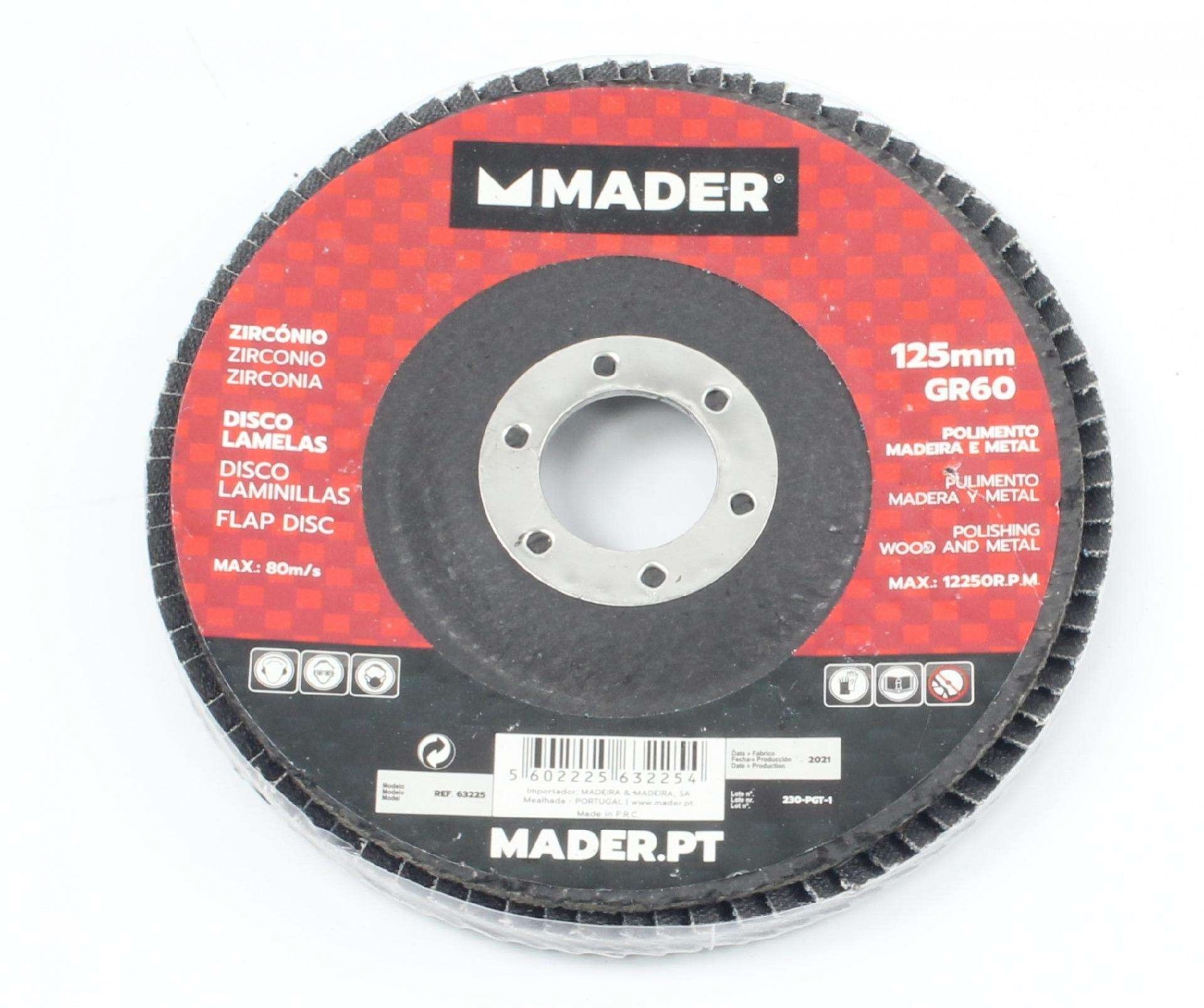 Disco Lamelas, Zircónio, 125mm, GR60 refª 63225 MADER