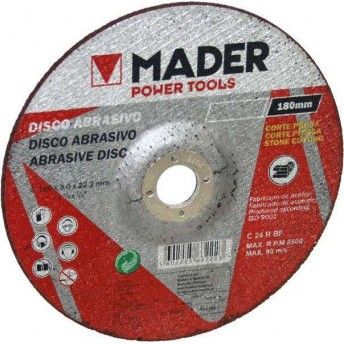 Disco Abrasivo, Corte Pedra, 3x22.2x180mm ref 63222 MADER