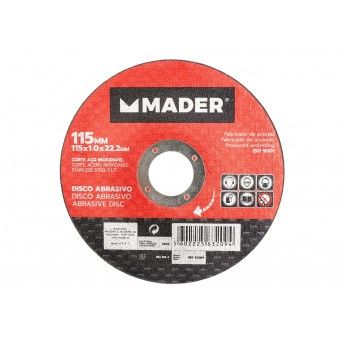 Disco Abrasivo, Corte Ao Inox, 115mm, 10un ref 63209 MADER