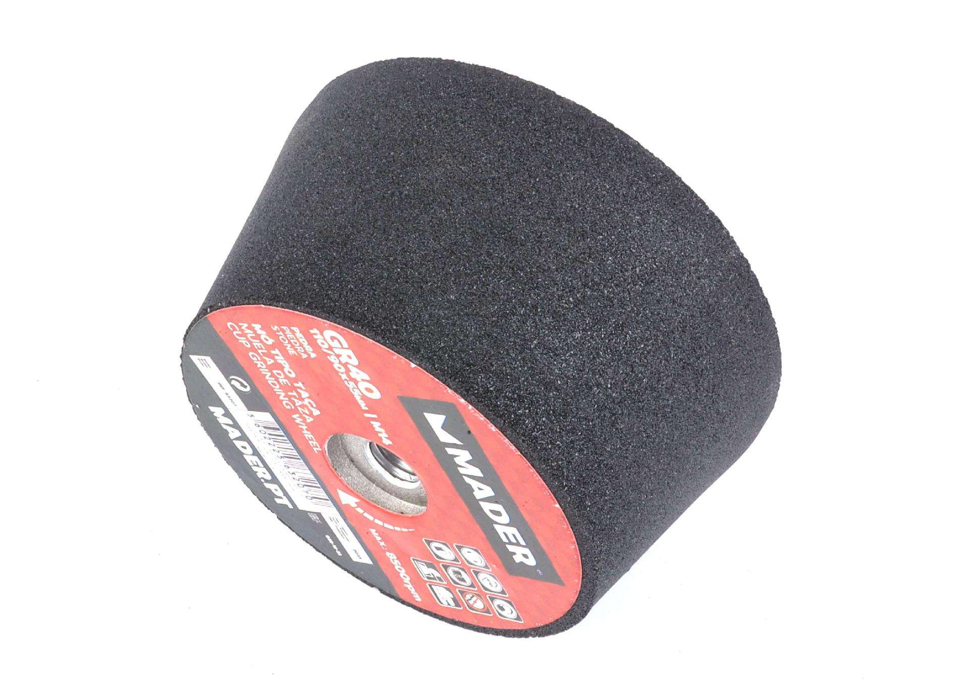 Mó Esmeril, Taça, GR40, 110 mm, para Rebarbadora refª 63207 MADER