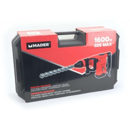 Martelo Demolidor, 2 Funções, 1600W, SDS MAX refª 63131 MADER Martelo Demolidor, 2 Funções, 1600W, SDS MAX refª 63131 MADER
