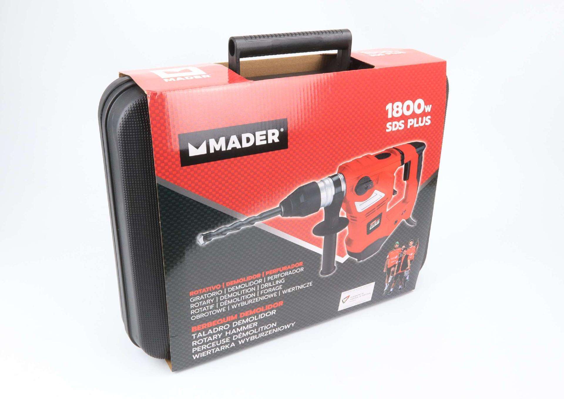 Berbequim Perfurador - Rotativo - Demolidor, 1800W, SDS PLUS refª 63128 MADER