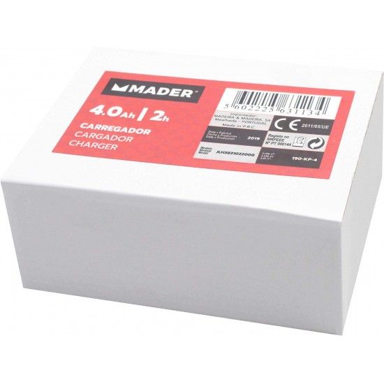 Carregador Rápido, 4.0Ah, 2h refª 63113 MADER Carregador Rápido, 4.0Ah, 2h refª 63113 MADER