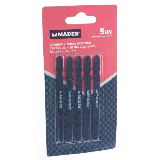Lâmina para Madeira, para Serra Tico-Tico, 5Un refª 63090 MADER Lâmina para Madeira, para Serra Tico-Tico, 5Un refª 63090 MADER