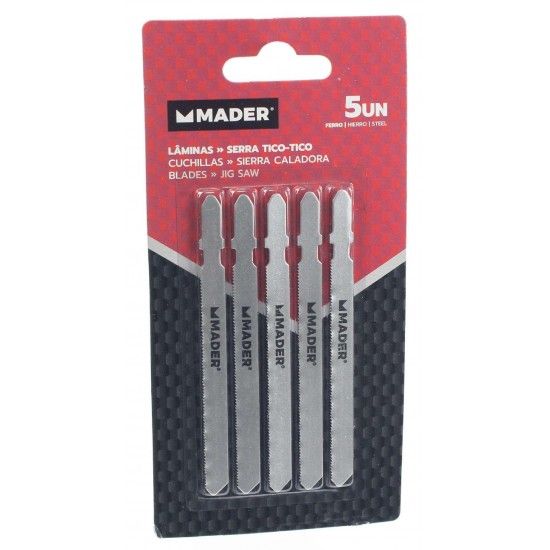 Lâmina para Ferro, para Serra Tico-Tico, 5Un refª 63091 MADER Lâmina para Ferro, para Serra Tico-Tico, 5Un refª 63091 MADER