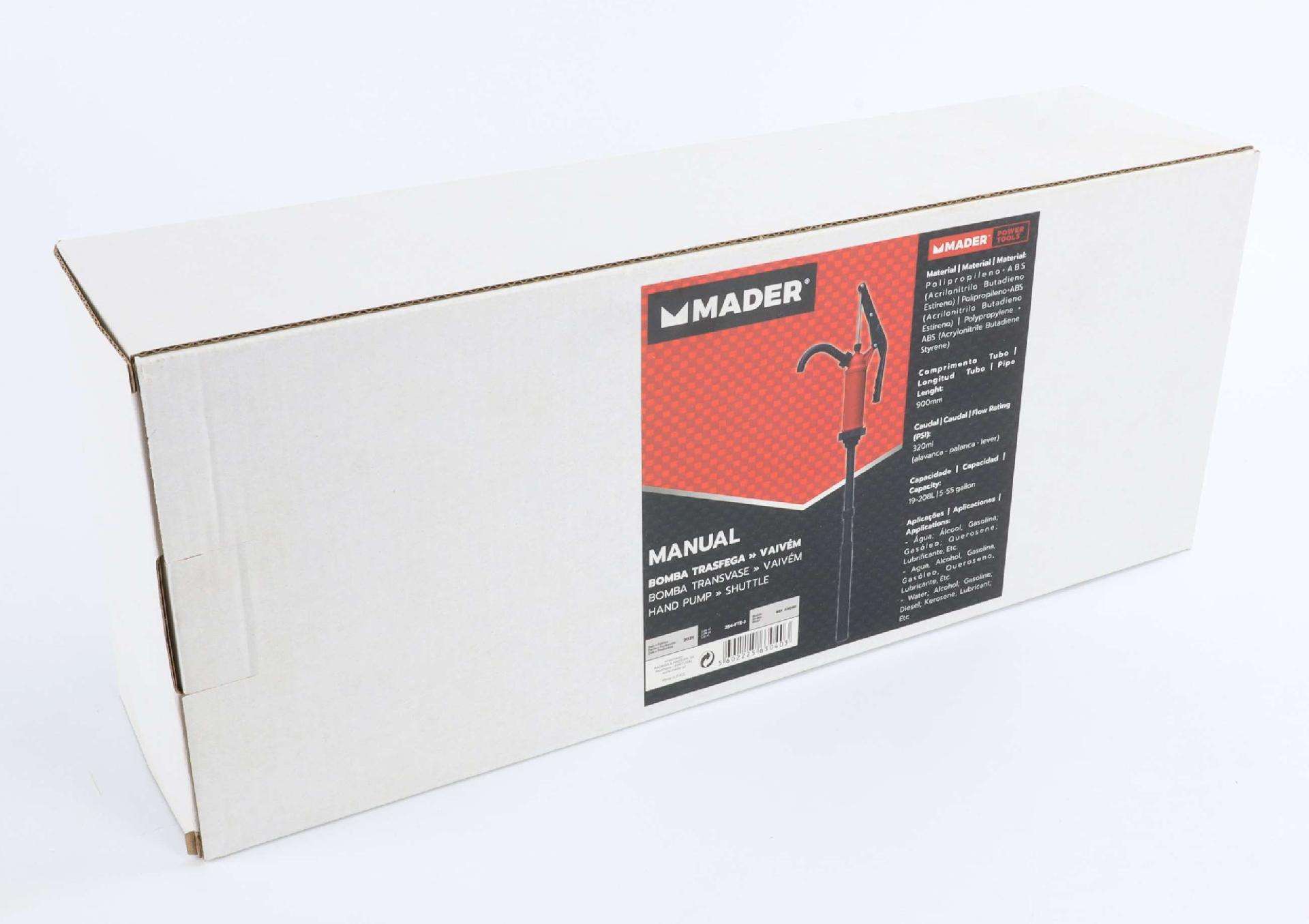 Bomba de Trasfega, Manual, Vaivém refª 63040 MADER