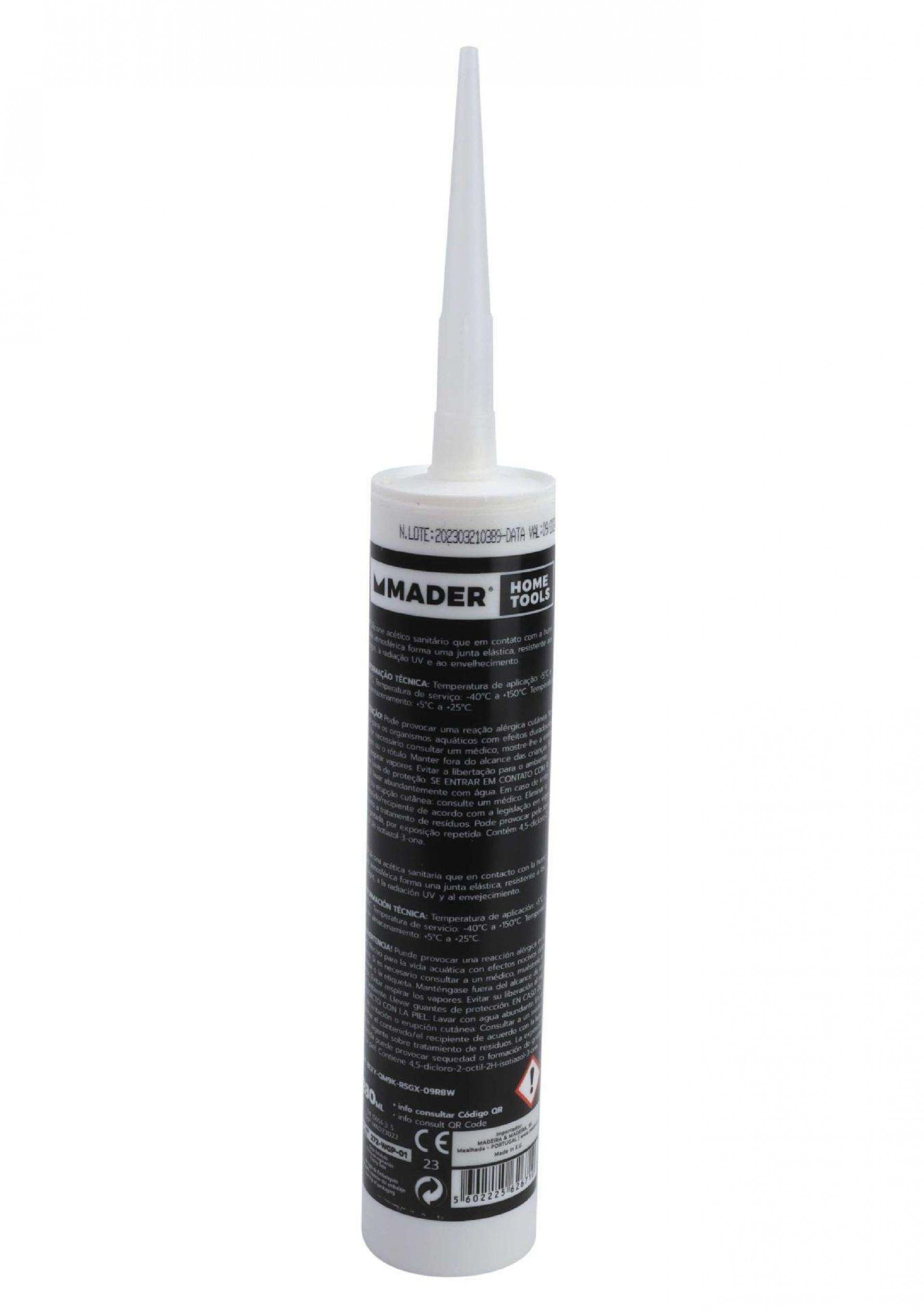 Silicone Multiusos, Branco, 280ml refª 62671 MADER