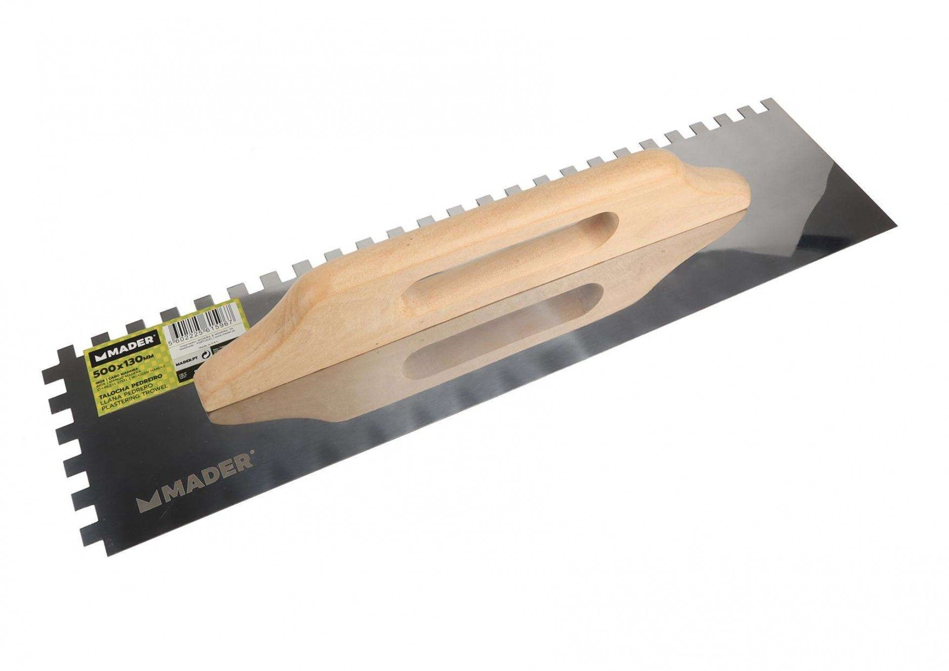 Talocha Pedreiro, Dentada, Inox, 500x130mm refª 61596 MADER