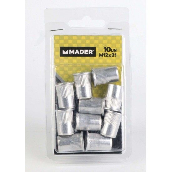Porcas de Rebite, M12x21, 10 Un ref 61546 MADER