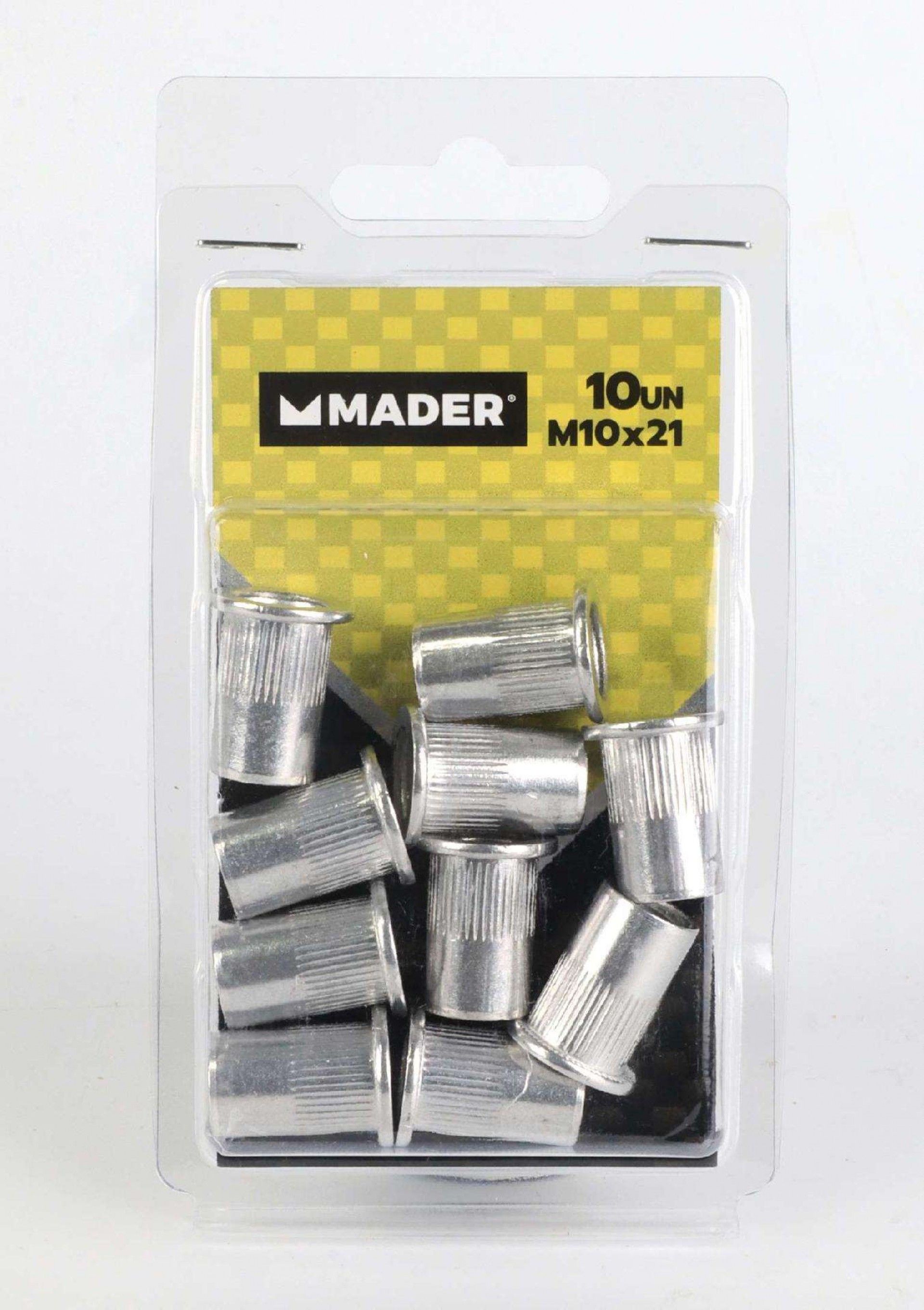 Porcas de Rebite, M10x21, 10 Un refª 61545 MADER