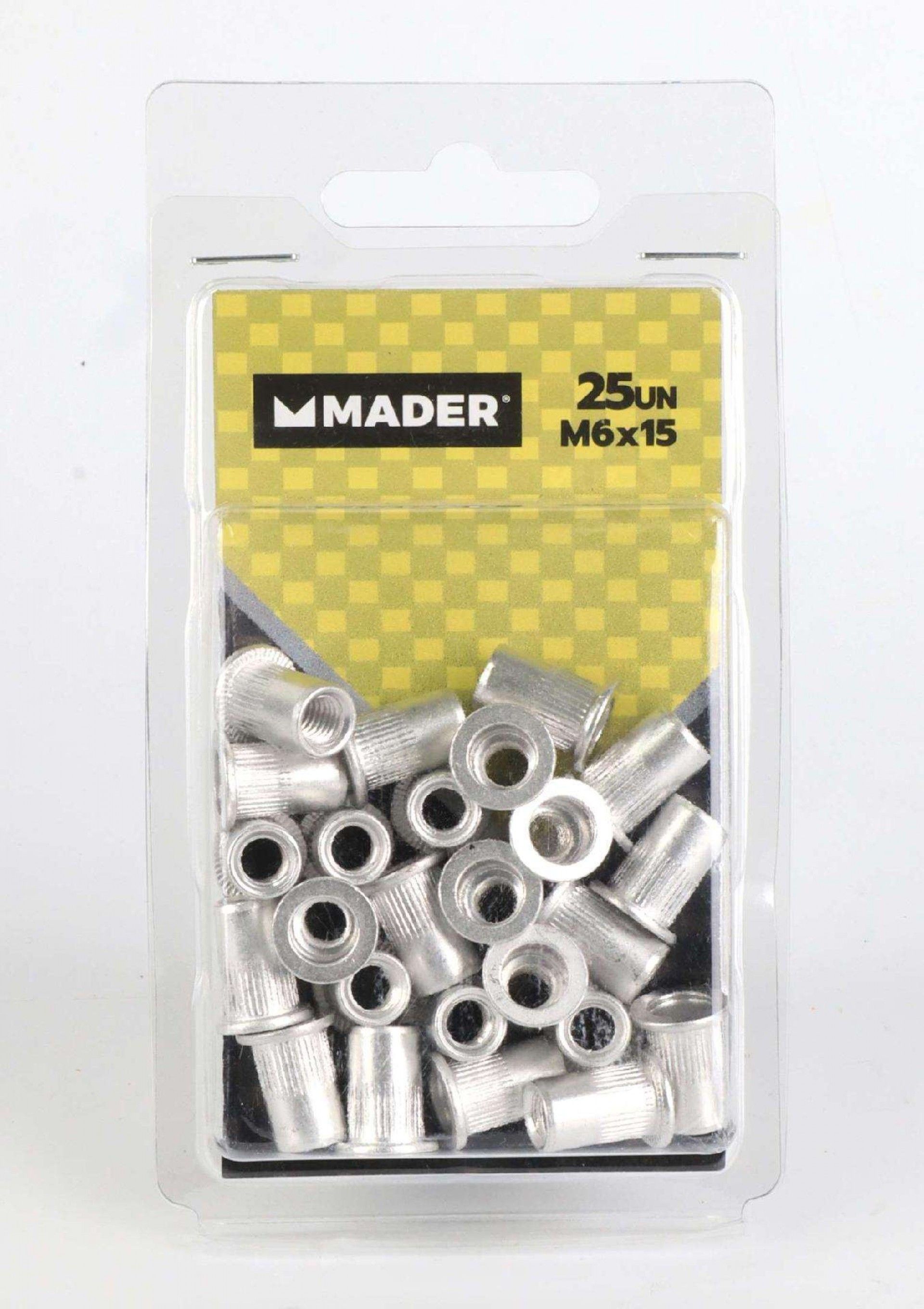 Porcas de Rebite, M6x15, 25 Un refª 61543 MADER