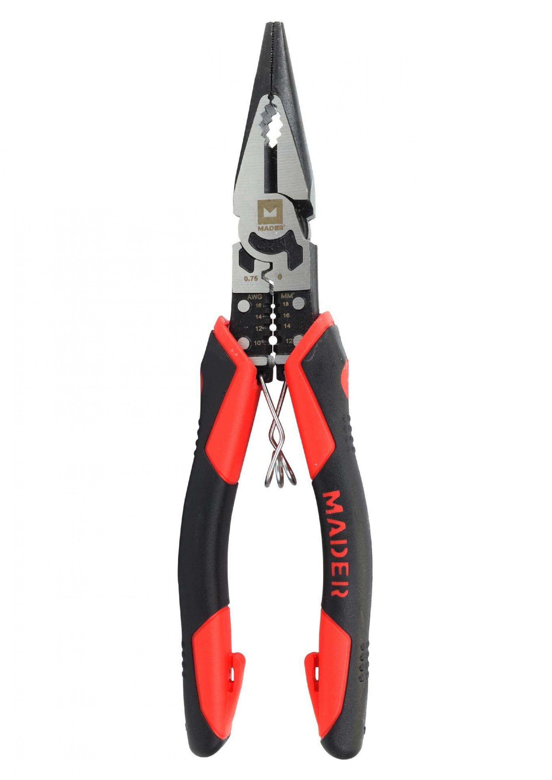 Alicate Multifunções, 9 IN 1, Ponta Direita, 215mm refª 61496 MADER