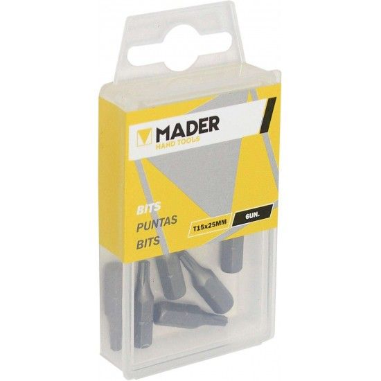 Bits Torx T15, 25mm, 6Un ref� 61315 MADER