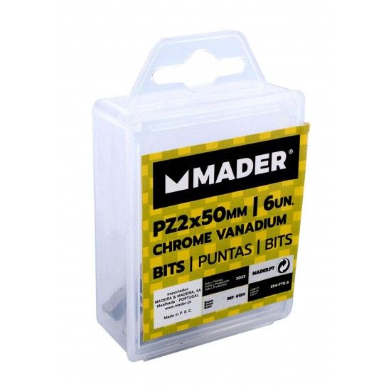 Jogo de Bits, PZ2x50mm, 6Un ref� 61311 MADER