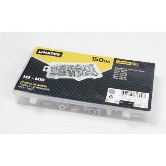 Porcas de Rebite, M3 - M10, 150Un ref 61309 MADER