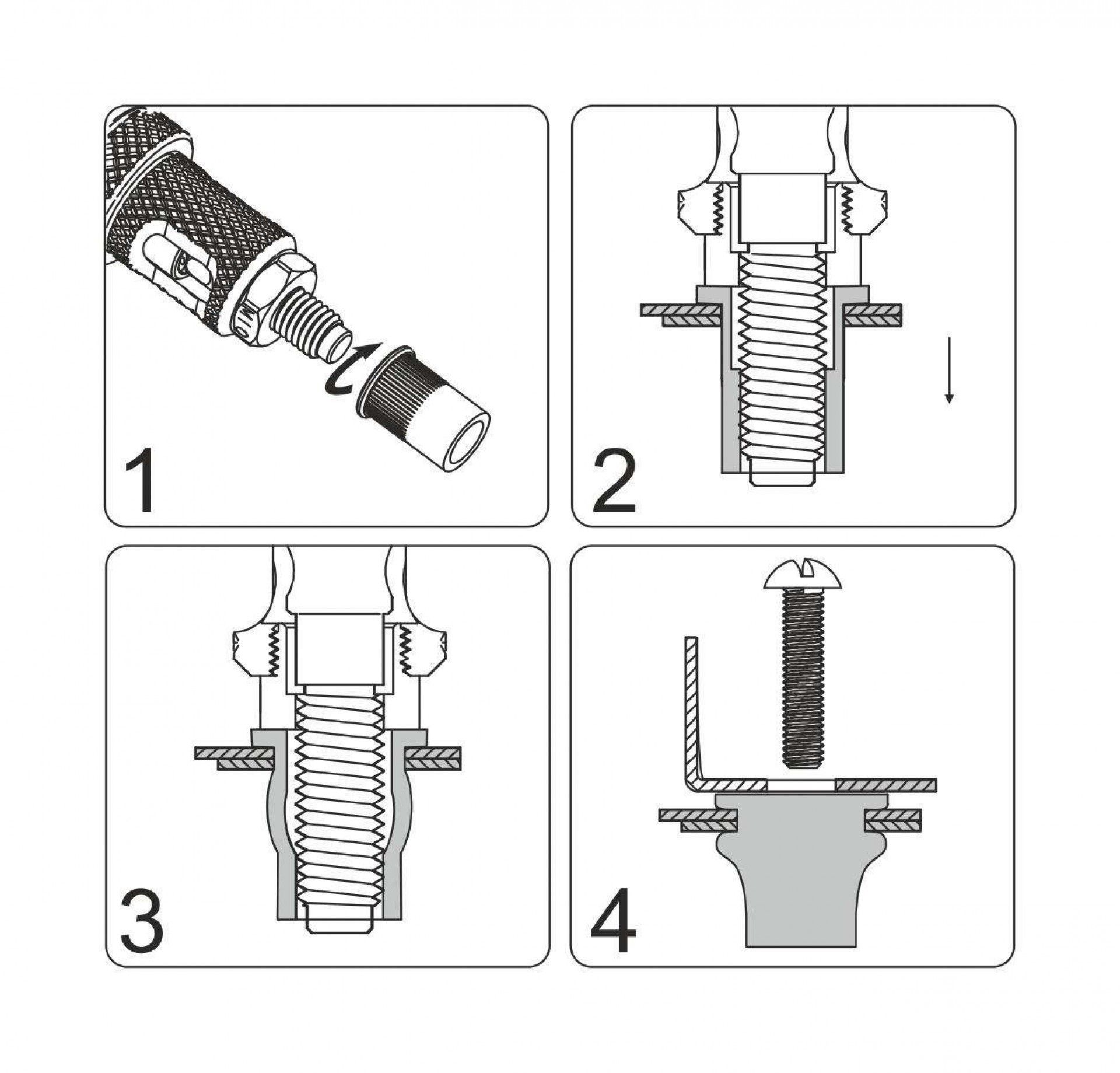 Alicate Rebitar Porcas, 360mm, 78Un refª 61294 MADER