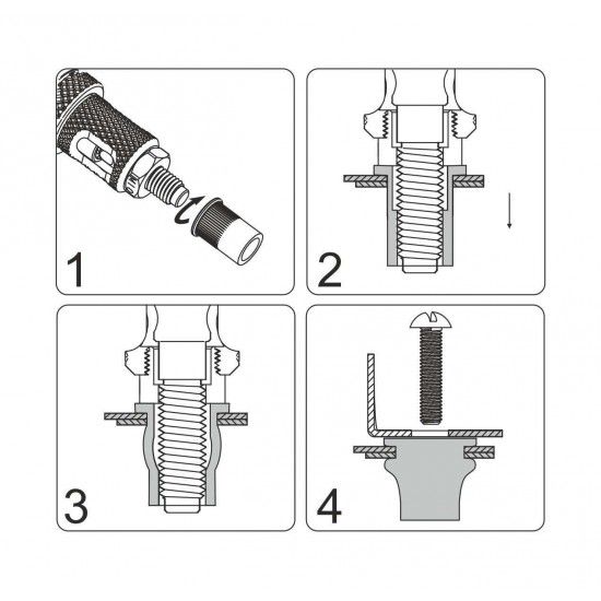 Alicate Rebitar Porcas, 200mm, 8Un ref 61293 MADER