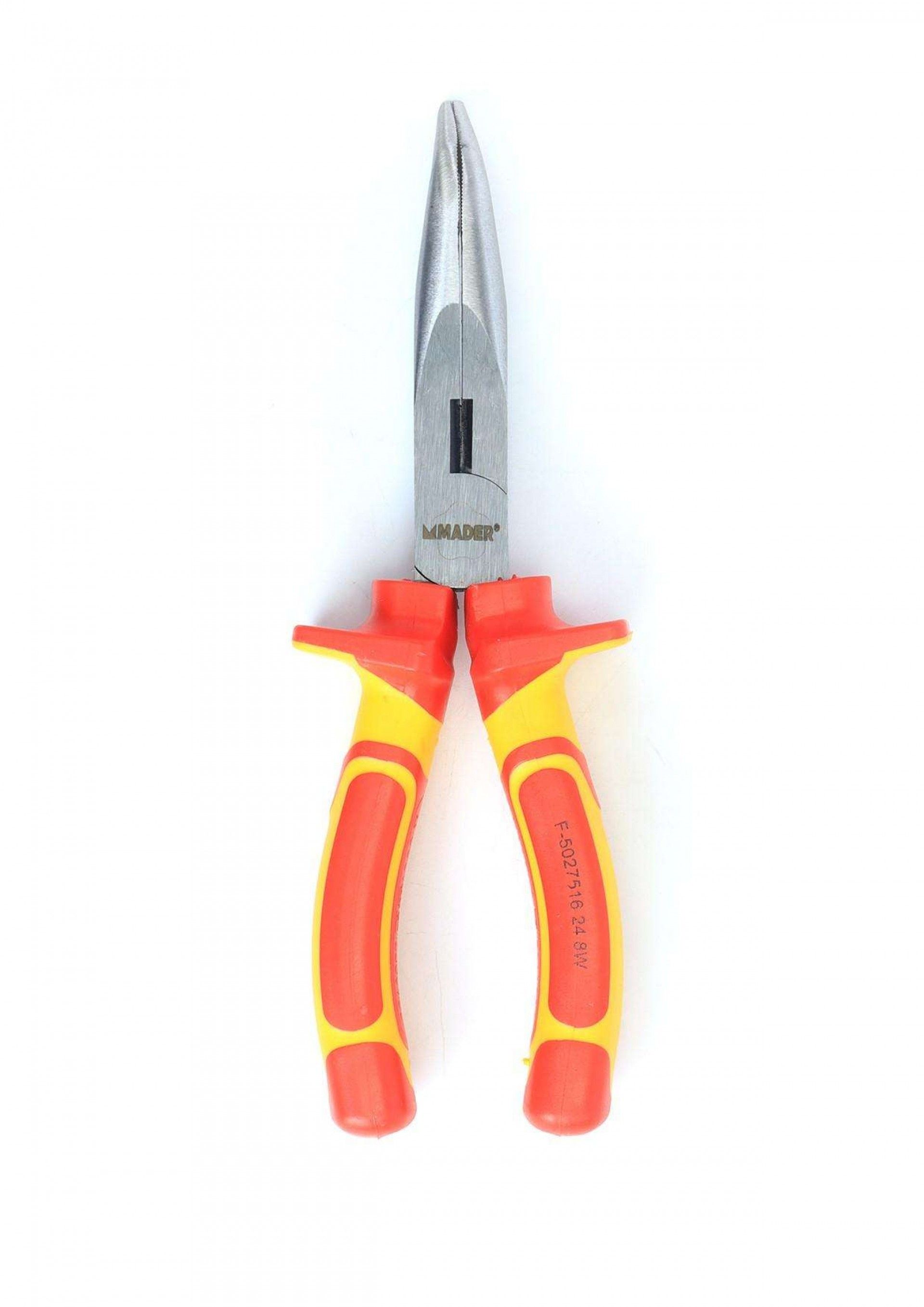 Alicate Pontas Curvas, Isolado, CRV, 200mm refª 61268 MADER