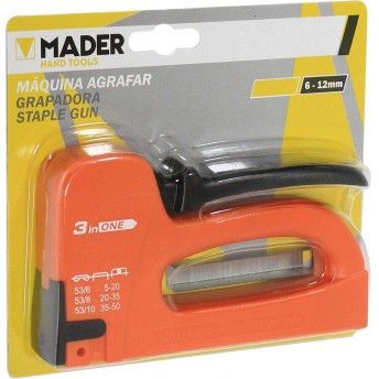 Mquina de Agrafar, 3 em 1, 6-12mm, 100 Agrafes ref 61217 MADER