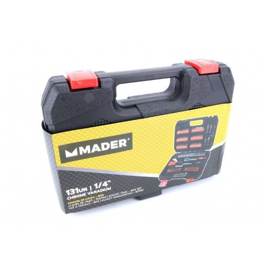 Chave de Caixa + Bits, 1/4, 131un, CRV ref 61176 MADER