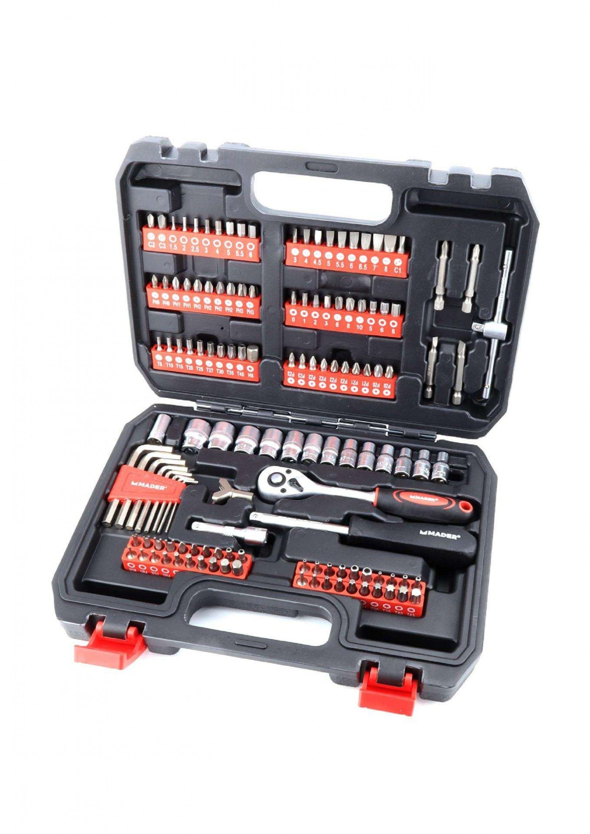 Chave de Caixa + Bit´s, 1/4, 131un, CRV refª 61176 MADER