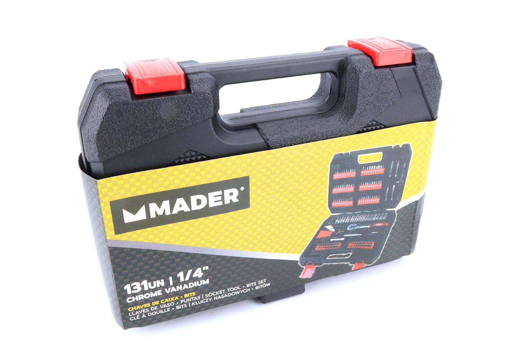 Chave de Caixa + Bit´s, 1/4, 131un, CRV refª 61176 MADER