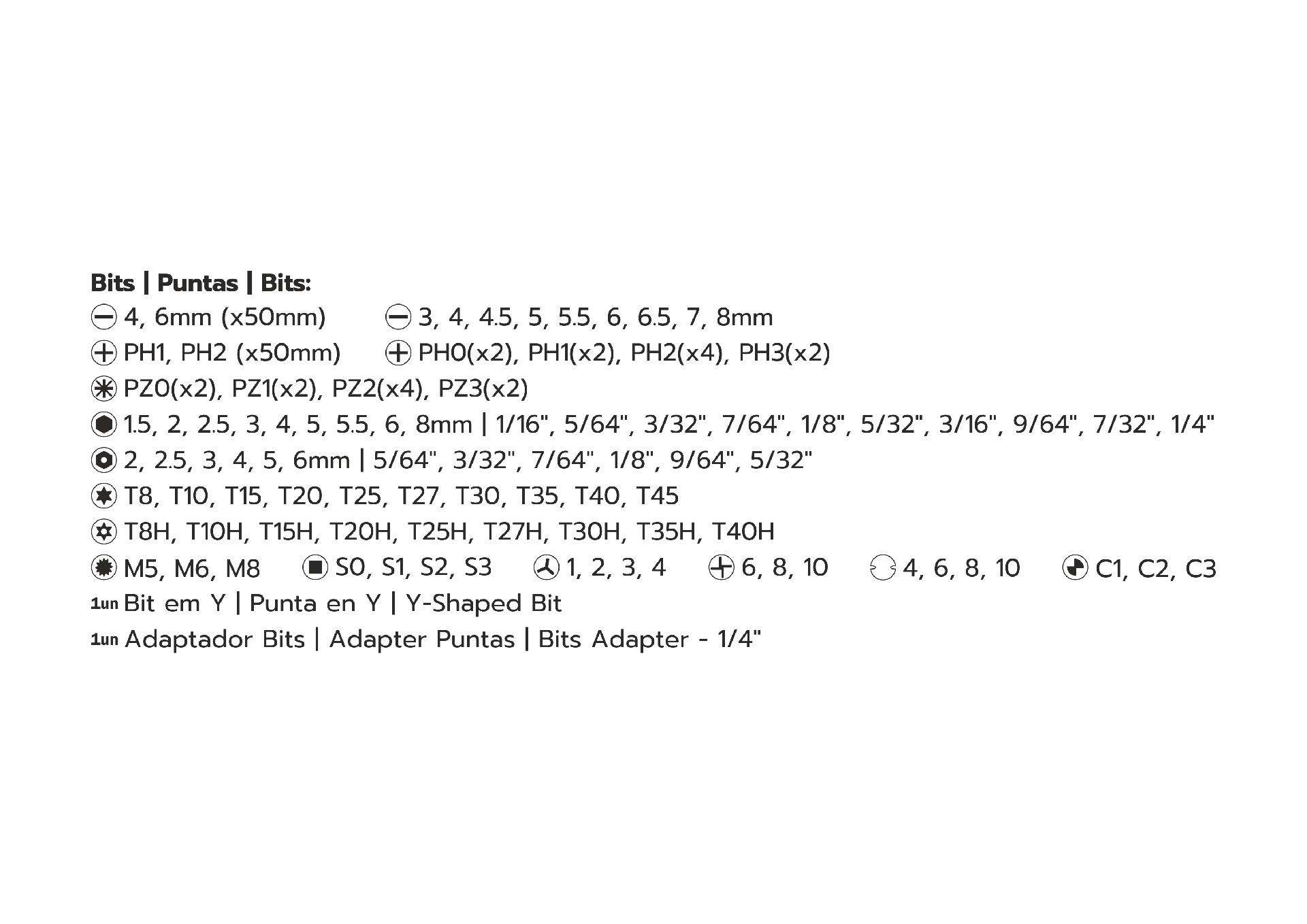 Chave de Caixa + Bit´s, 1/4, 131un, CRV refª 61176 MADER