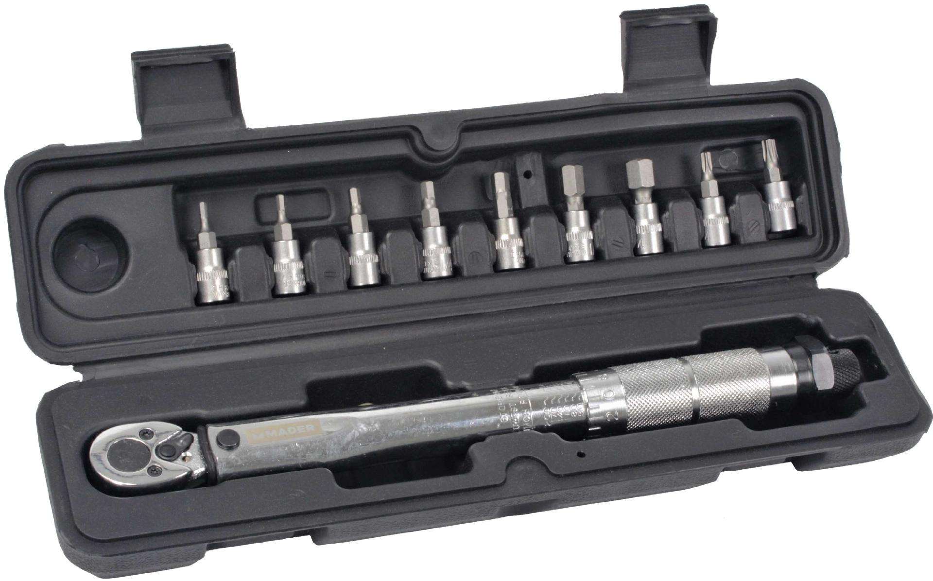 Chave Dinamométrica, Reversível, 1/4", 10PÇ refª 61165 MADER